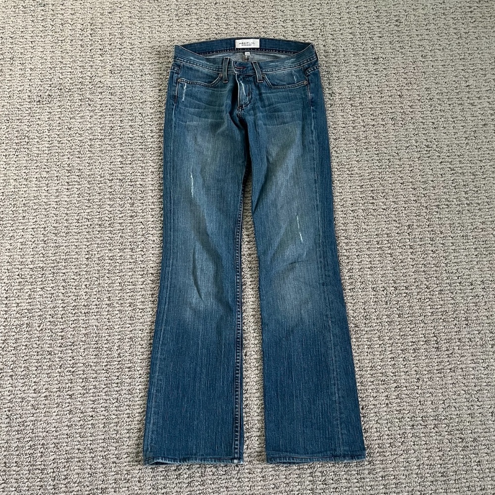 low rise straight leg jeans